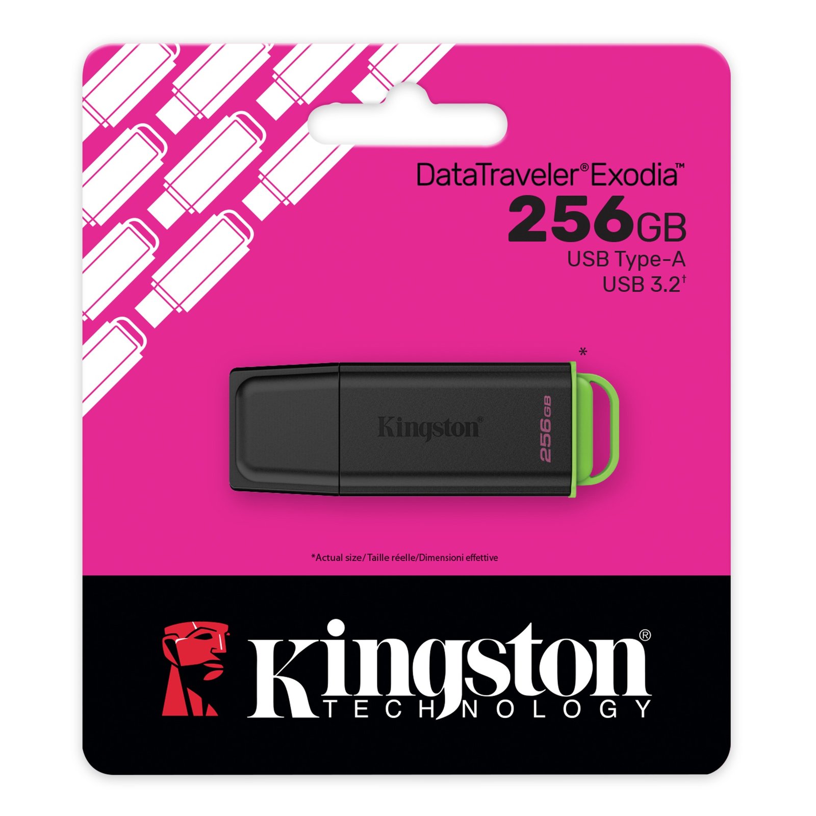 PEN DRIVE  256 GB USB USB 3.2 GEN 1 EXODIA KINSTON
NÚMERO DE PARTE: DTXG2/256GB